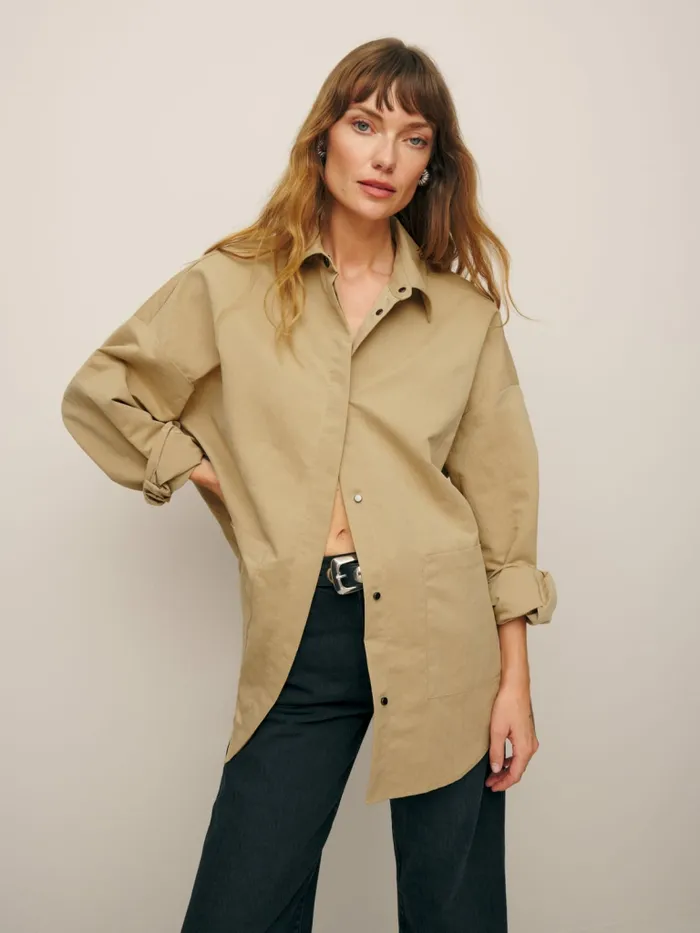 Reformation Outerwear Layne Jacket Beige 8211 Women