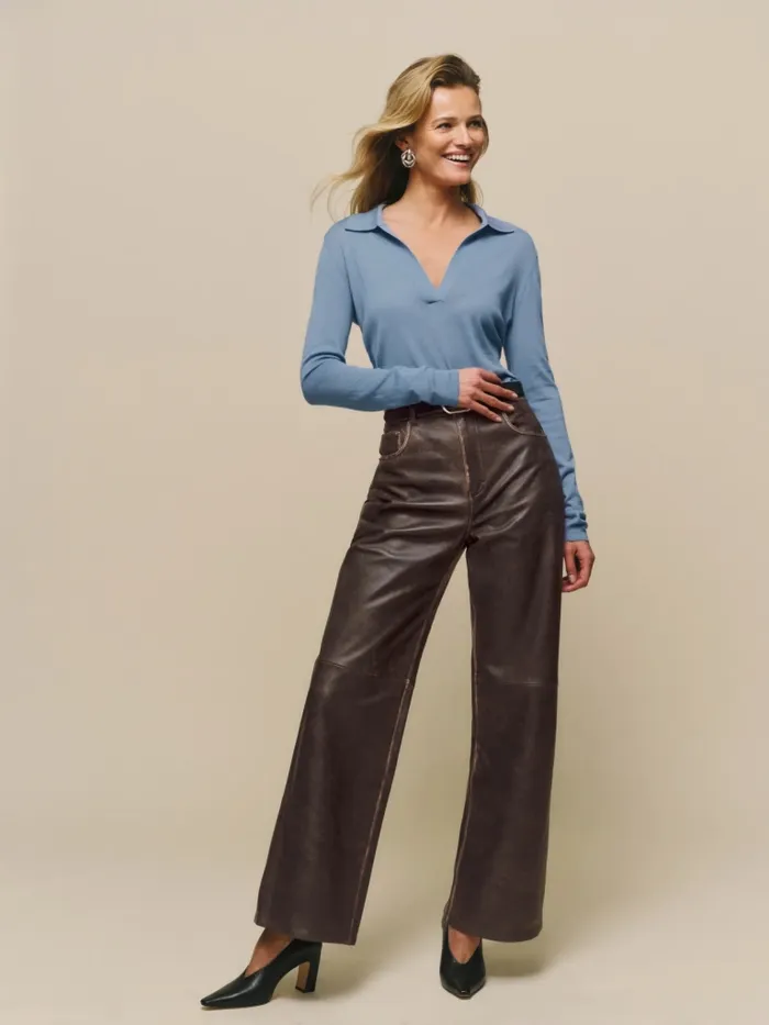 Reformation Pants Petites Veda Kennedy Wide Leg Leather Pant Pit Stop 8211 Women