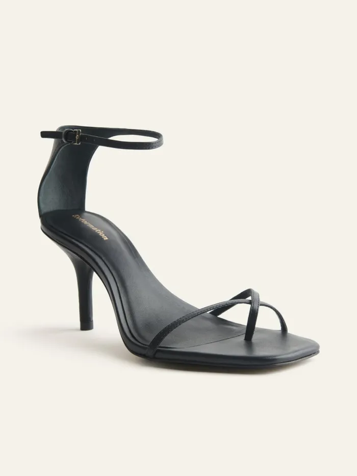 Reformation Sandals Gigi Strappy Mid Heel Sandal Black 8211 Women Reformation Sandals Gigi Strappy Mid Heel Sandal Black 8211 Women