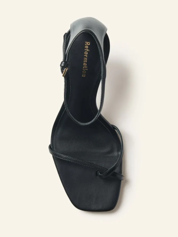 Reformation Sandals Gigi Strappy Mid Heel Sandal Black 8211 Women Reformation Sandals Gigi Strappy Mid Heel Sandal Black 8211 Women