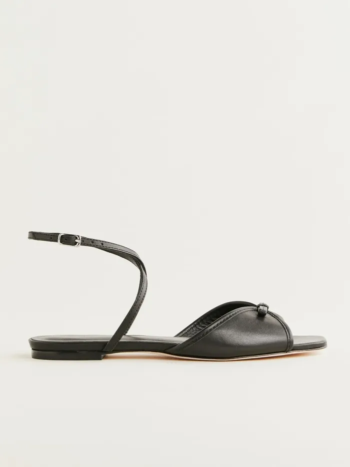 Reformation Sandals Gladys Flat Sandal Black Leather 8211 Women Reformation Sandals Gladys Flat Sandal Black Leather 8211 Women