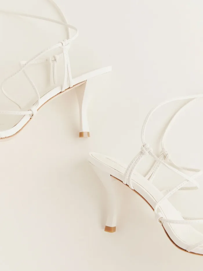 Reformation Sandals Gray Heeled Sandal White Leather 8211 Women Reformation Sandals Gray Heeled Sandal White Leather 8211 Women