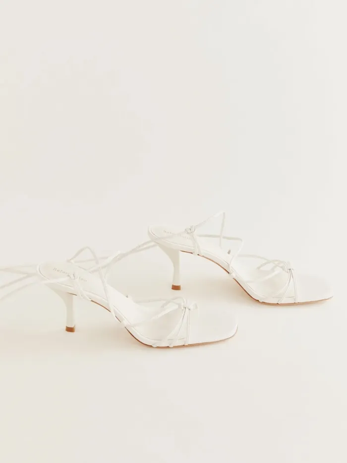 Reformation Sandals Gray Heeled Sandal White Leather 8211 Women Reformation Sandals Gray Heeled Sandal White Leather 8211 Women