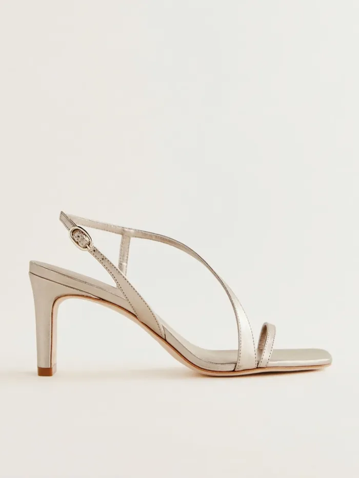 Reformation Sandals Milo Heeled Sandal Golden Haze Leather 8211 Women