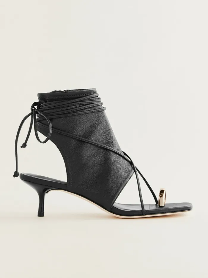 Reformation Sandals Sailor Heeled Sandal Black Leather 8211 Women