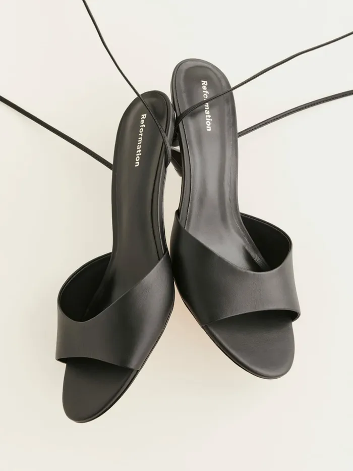 Reformation Sandals Stanley Heeled Sandal Black Leather 8211 Women Reformation Sandals Stanley Heeled Sandal Black Leather 8211 Women
