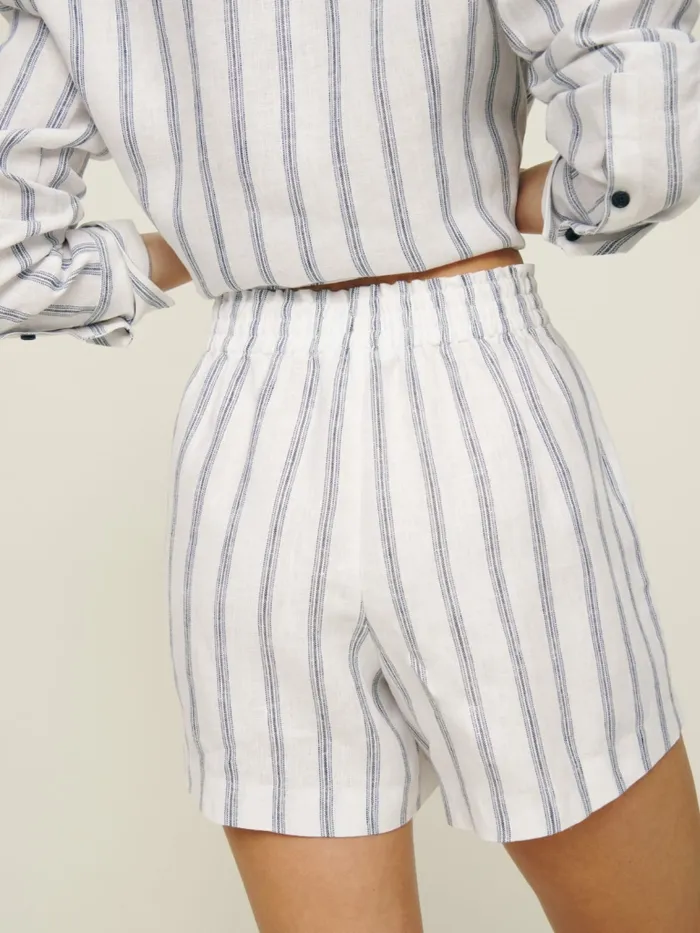 Reformation Shorts Mila Linen Short Harbor Stripe 8211 Women Reformation Shorts Mila Linen Short Harbor Stripe 8211 Women