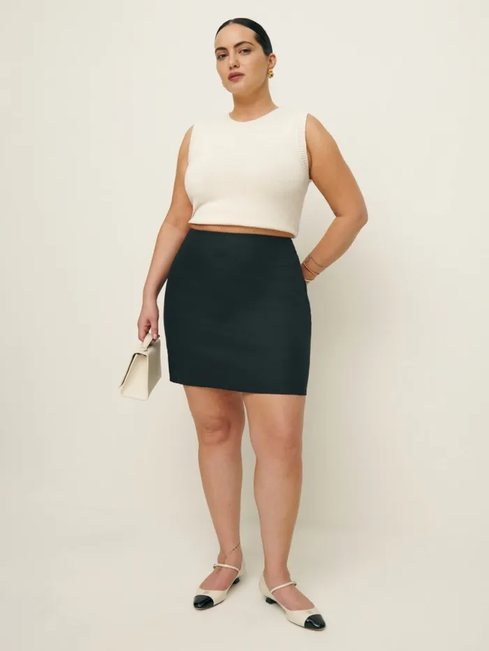 Reformation Skirts Veranda Linen Skirt Es Black 8211 Women