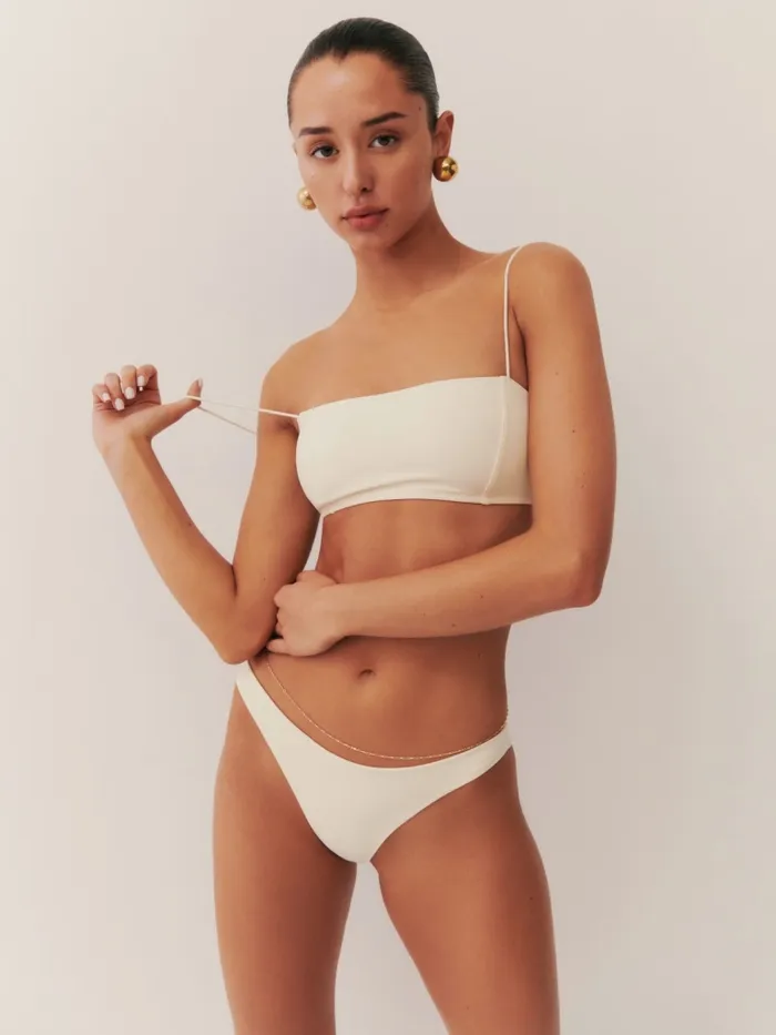 Reformation Swim Campo Bikini Bottom Fior Di Latte 8211 Women