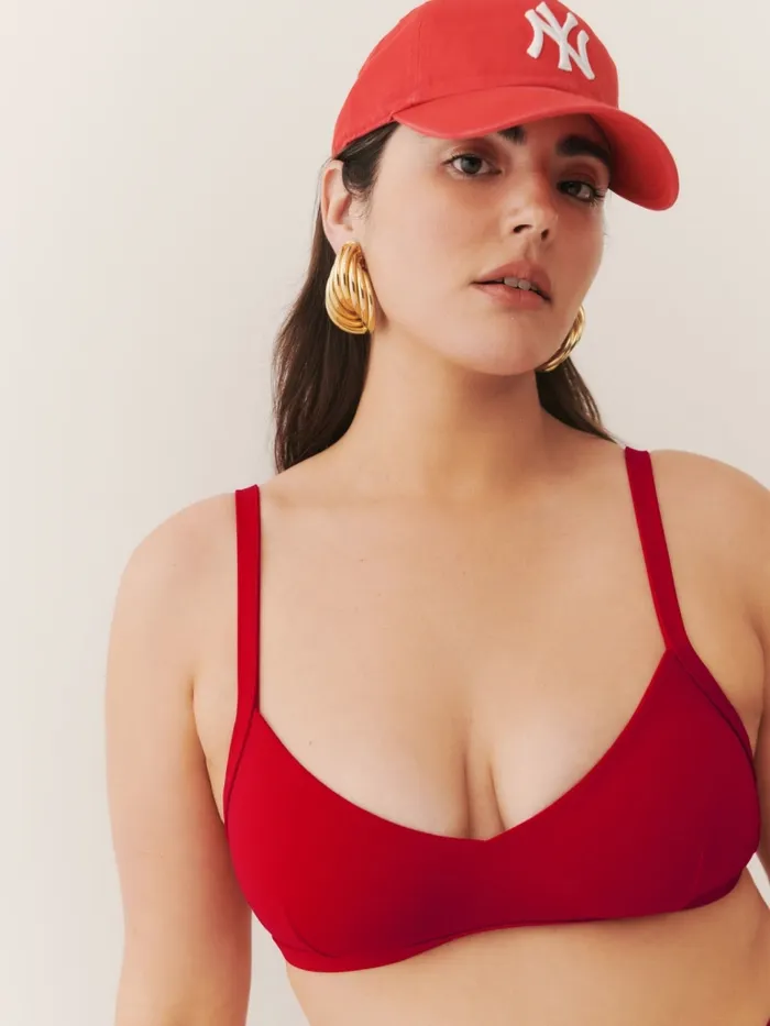 Reformation Swim Soleil Bikini Top Lipstick 8211 Women