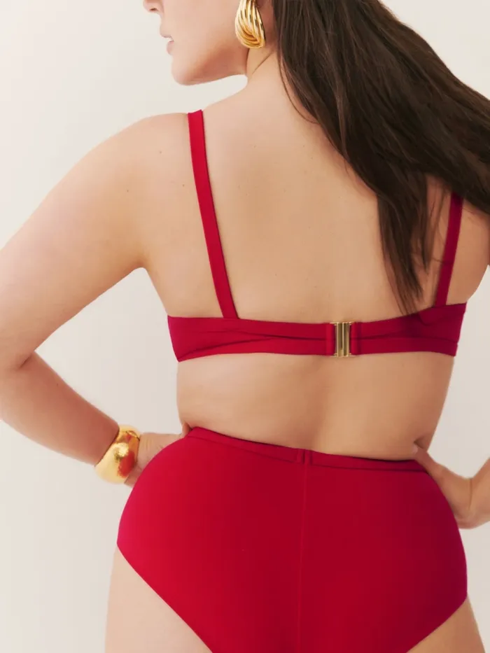 Reformation Swim Soleil Bikini Top Lipstick 8211 Women