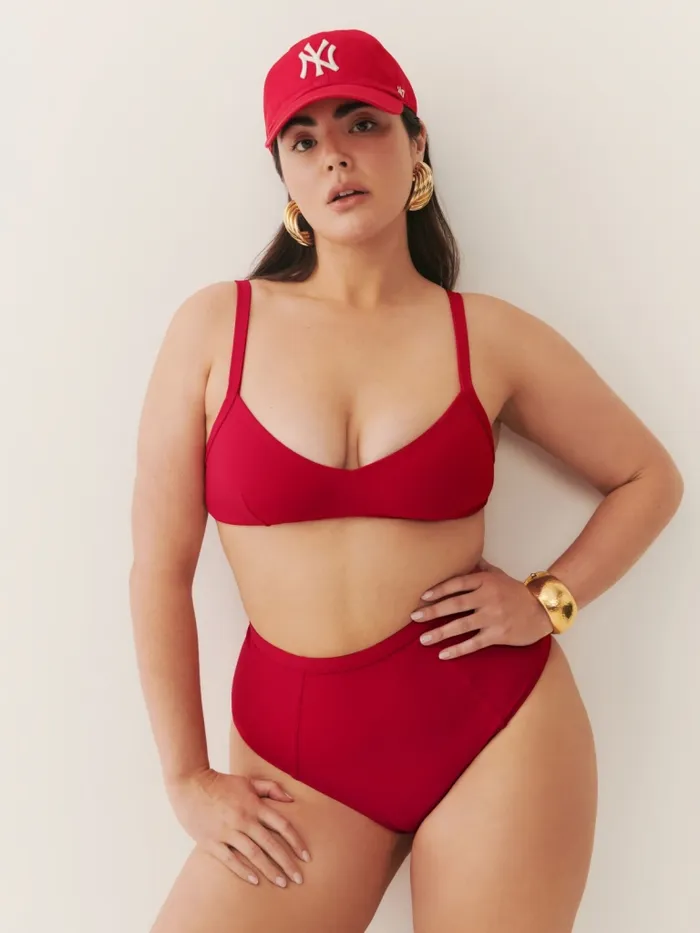 Reformation Swim Soleil Bikini Top Lipstick 8211 Women