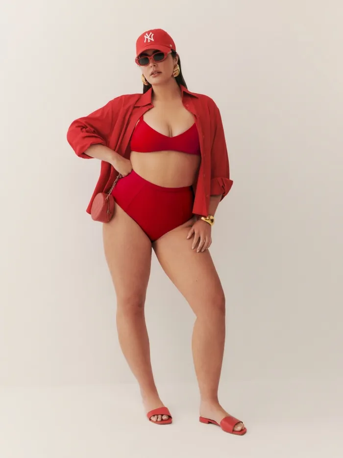 Reformation Swim Soleil Bikini Top Lipstick 8211 Women