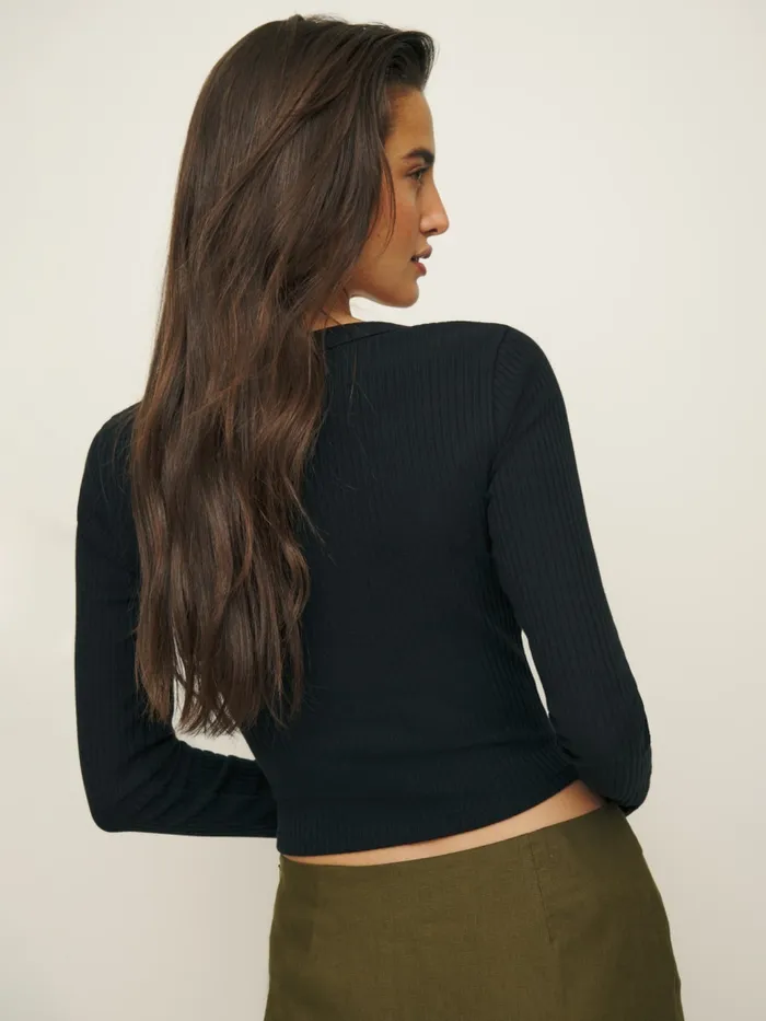 Reformation Tops Billie Knit Top Black 8211 Women