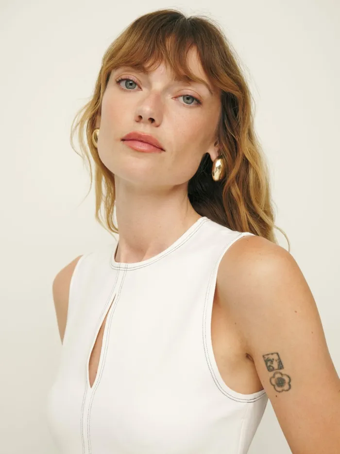 Reformation Tops Carsyn Knit Top White 8211 Women Reformation Tops Carsyn Knit Top White 8211 Women