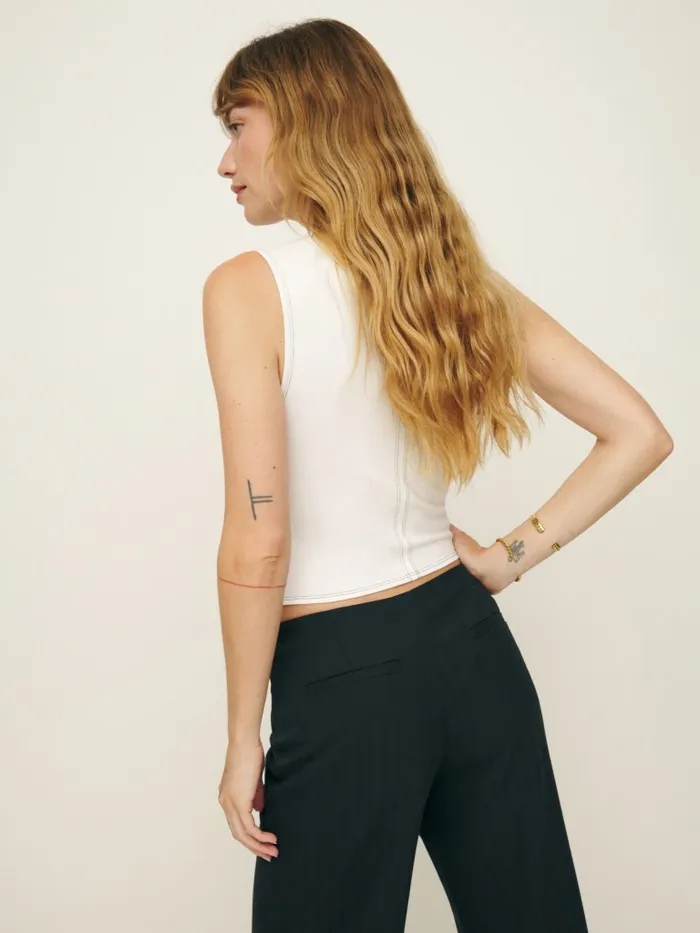 Reformation Tops Carsyn Knit Top White 8211 Women Reformation Tops Carsyn Knit Top White 8211 Women