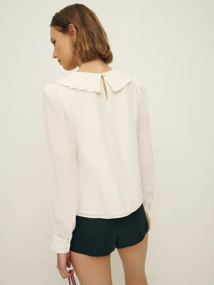 Reformation Tops Edalene Top Gossamer 8211 Women