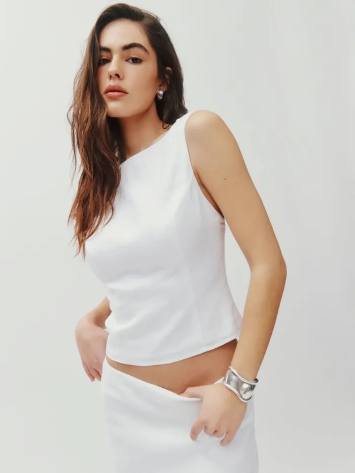 Reformation Tops Marleigh Linen Top White 8211 Women Reformation Tops Marleigh Linen Top White 8211 Women