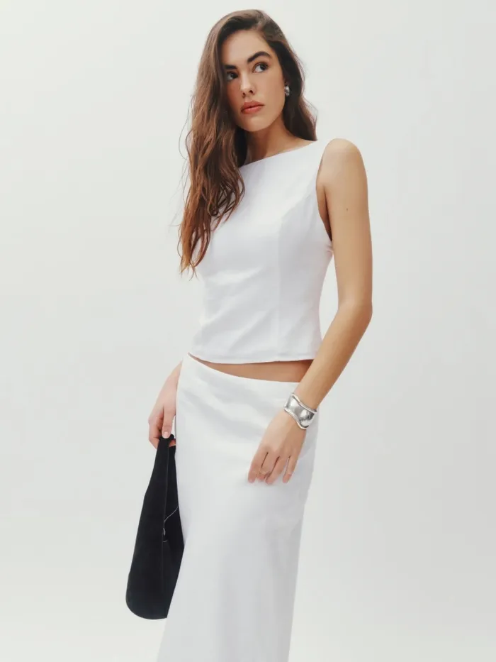 Reformation Tops Marleigh Linen Top White 8211 Women Reformation Tops Marleigh Linen Top White 8211 Women