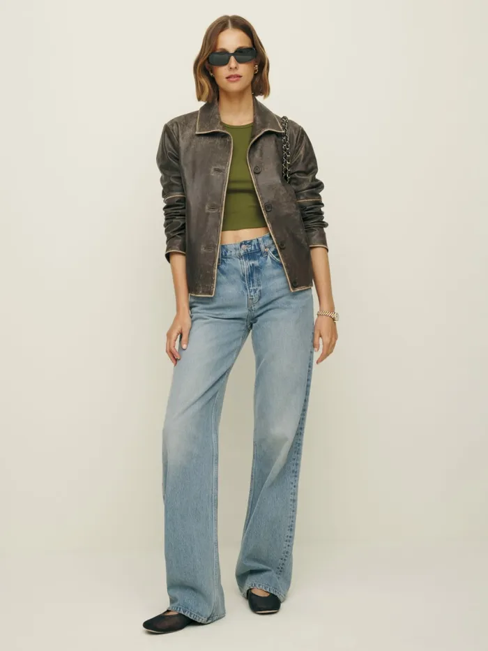 Reformation Tops Muse Tee Pear 8211 Women