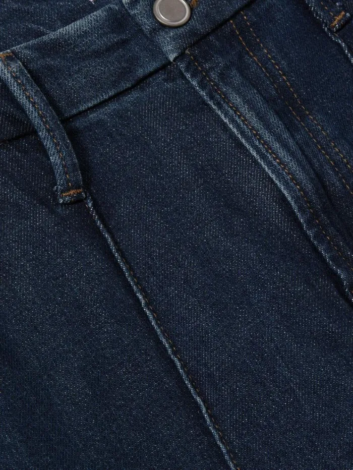 REISS Denim Women Good American StraightLeg Trouser Jeans Indigo Blue