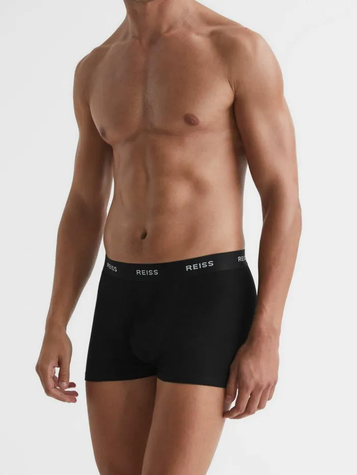 REISS Socks and Underwear Men Three Pack Organic Cotton Boxers Multi