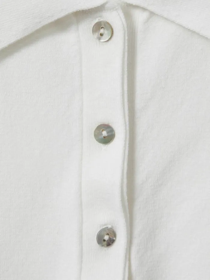 REISS Sweaters Women Cotton Blend Polo Shirt Ivory