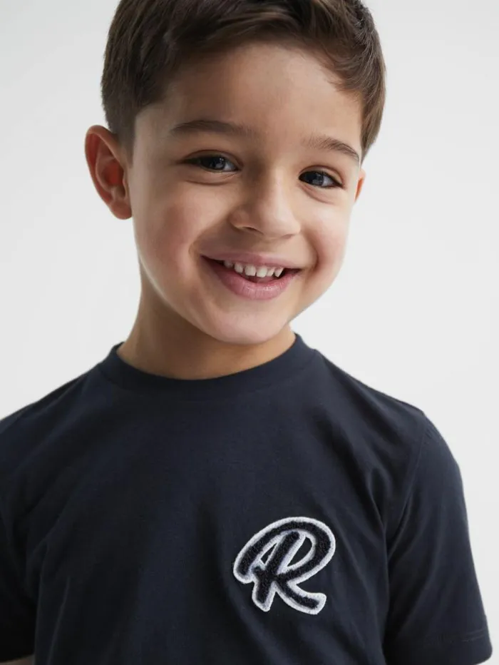 REISS TShirts Children Cotton Crew Neck TShirt Navy