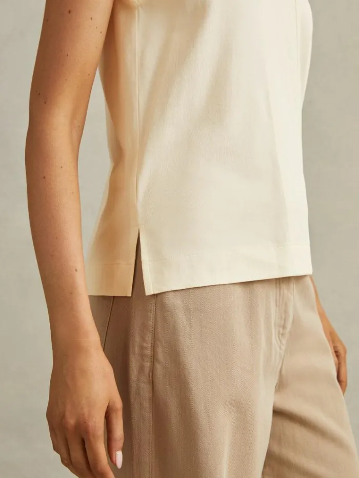 REISS Tops Women VNeck Shell Top Ivory