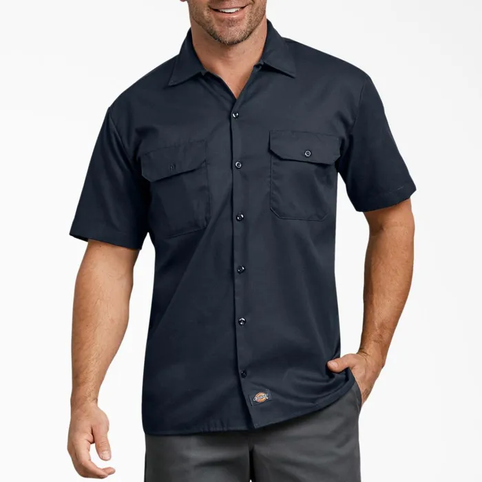 Relaxed Fit Short Sleeve Work Shirt Dark Navy Dark Navy dn Men Dickies Work Shirts Relaxed Fit Short Sleeve Work Shirt Dark Navy Dark Navy dn Men Dickies Work Shirts