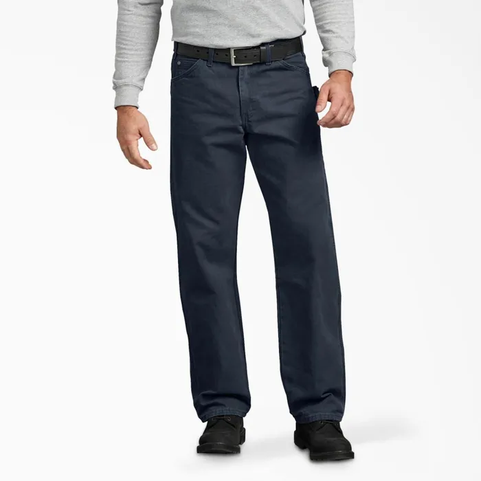 Relaxed Fit Straight Leg Sanded Duck Carpenter Pants Rinsed Dark Navy Rinsed Dark Navy rdn Men Dickies Carpenter Relaxed Fit Straight Leg Sanded Duck Carpenter Pants Rinsed Dark Navy Rinsed Dark Navy rdn Men Dickies Carpenter