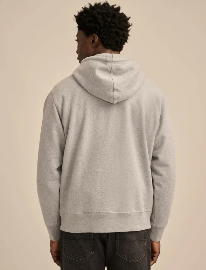 Relaxed Fleece Hoodie Heather Grey Men Lucky Brand Activewear