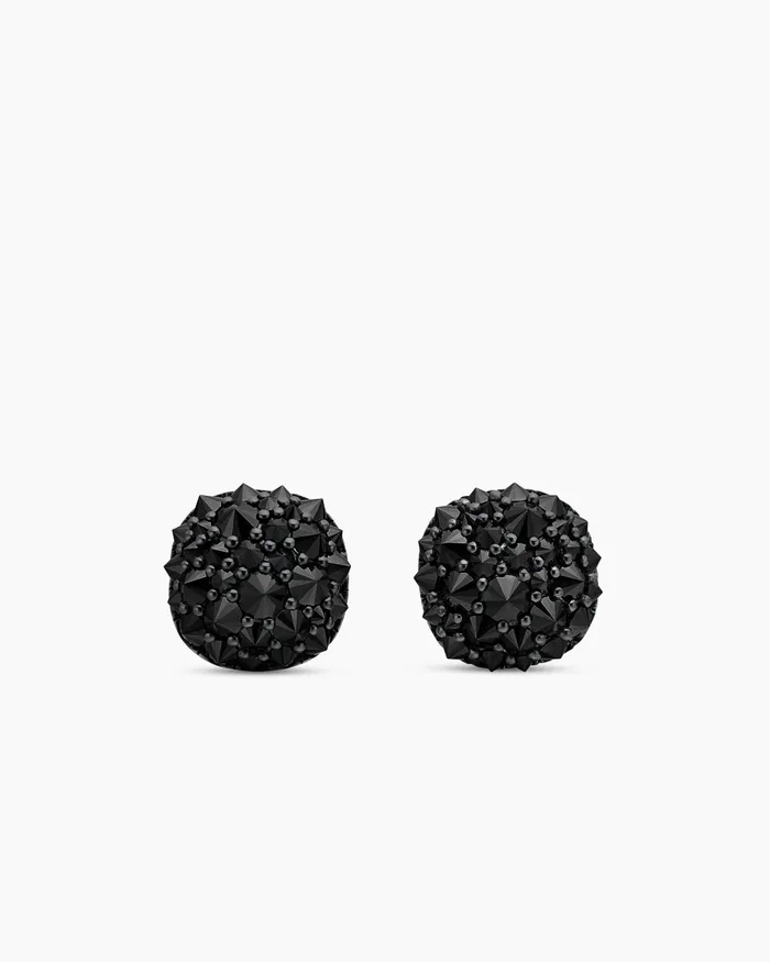 Reverse Set Pav Cushion Stud Earrings In 18K White Gold With Black Diamonds 85mm Women David Yurman Stud Reverse Set Pav Cushion Stud Earrings In 18K White Gold With Black Diamonds 85mm Women David Yurman Stud