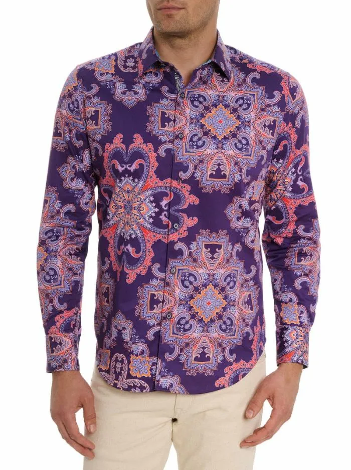 Robert Graham Button Down Shirts Men Casino Royale Long Sleeve Button Down Shirt Purple Robert Graham Button Down Shirts Men Casino Royale Long Sleeve Button Down Shirt Purple