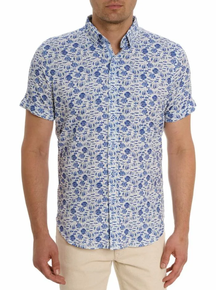 Robert Graham Button Down Shirts Men Fenwick Short Sleeve Button Down Shirt Blue Robert Graham Button Down Shirts Men Fenwick Short Sleeve Button Down Shirt Blue