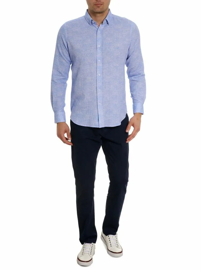 Robert Graham Button Down Shirts Men Reid Long Sleeve Button Down Shirt Lightblue