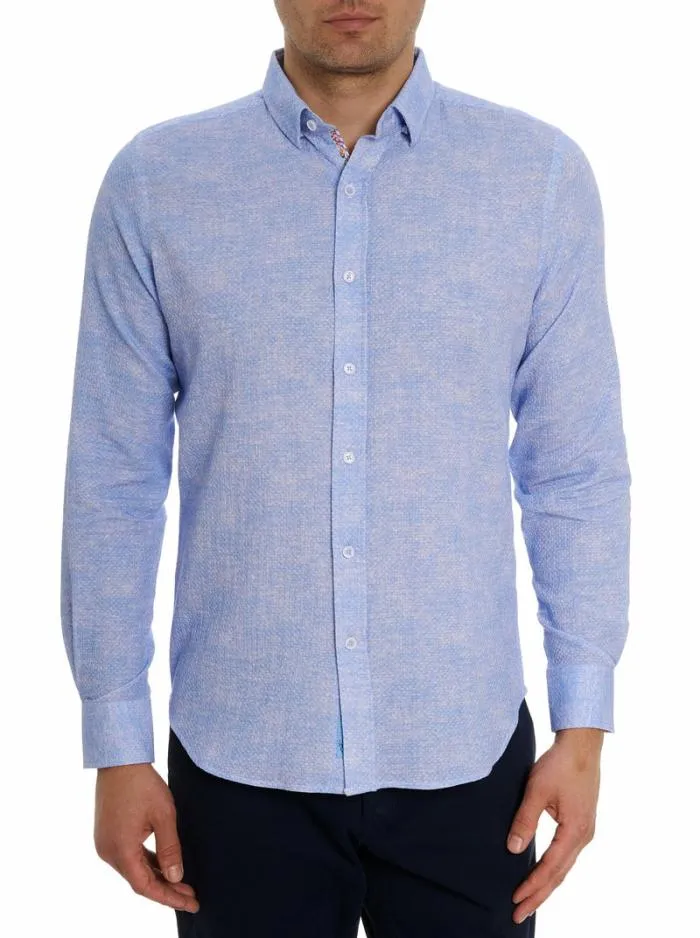 Robert Graham Button Down Shirts Men Reid Long Sleeve Button Down Shirt Lightblue