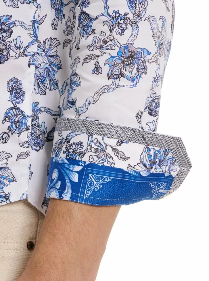 Robert Graham Button Down Shirts Men Sea Bloom Long Sleeve Button Down Shirt Classic