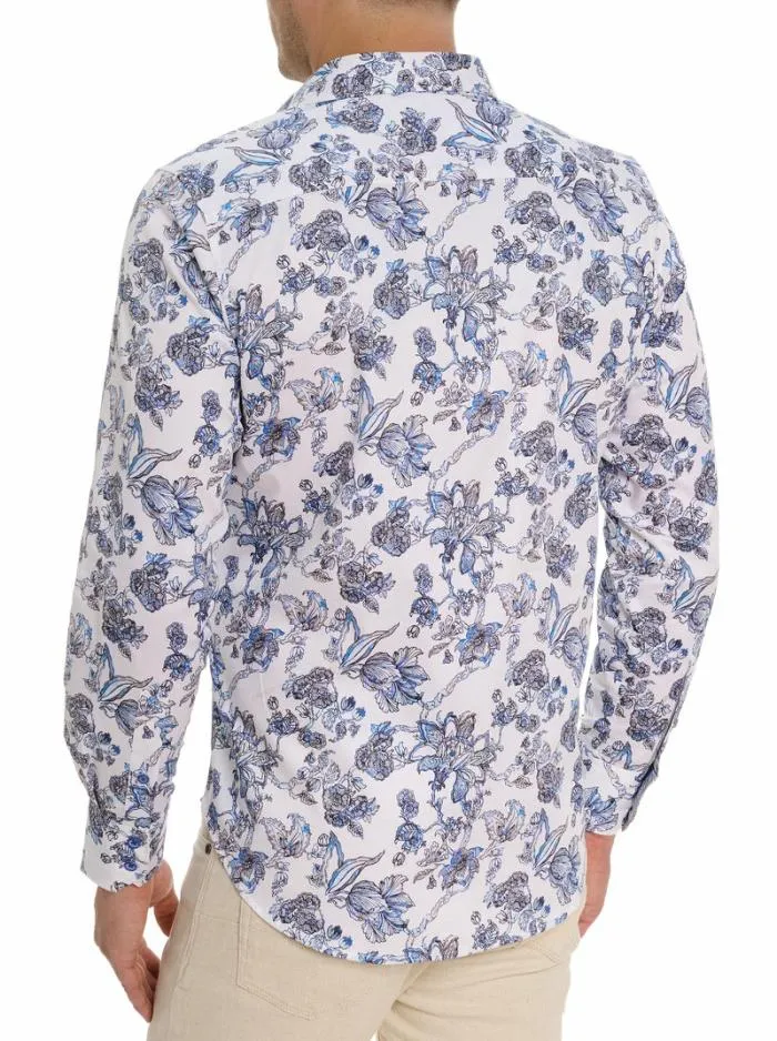 Robert Graham Button Down Shirts Men Sea Bloom Long Sleeve Button Down Shirt Classic