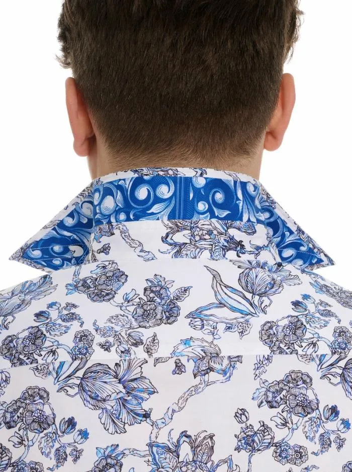Robert Graham Button Down Shirts Men Sea Bloom Long Sleeve Button Down Shirt Classic