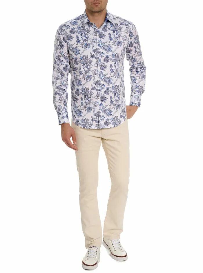 Robert Graham Button Down Shirts Men Sea Bloom Long Sleeve Button Down Shirt Classic