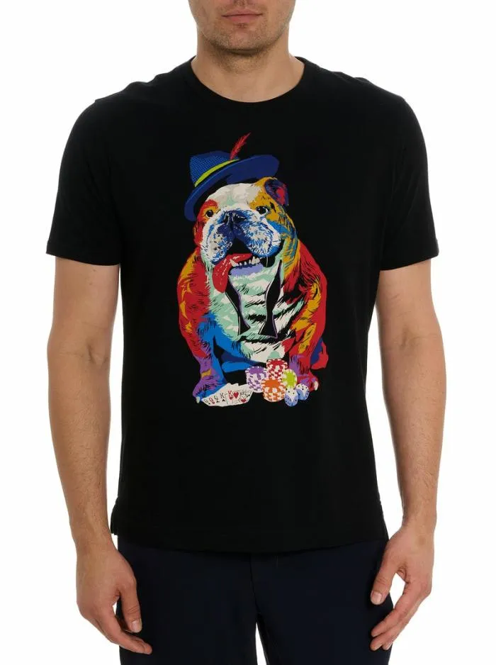 Robert Graham Polos and TShirts Men Casino Graham TShirt Black