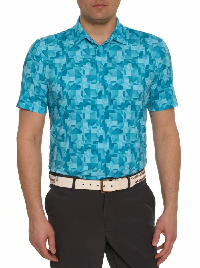 Robert Graham Polos and TShirts Men Davos Performance Polo Teal