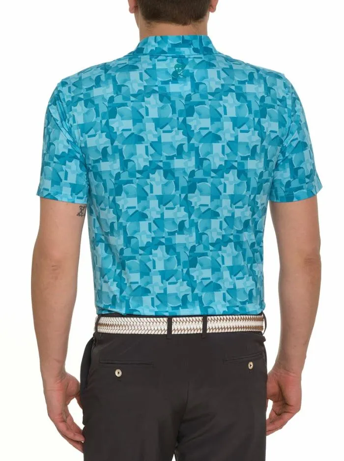 Robert Graham Polos and TShirts Men Davos Performance Polo Teal