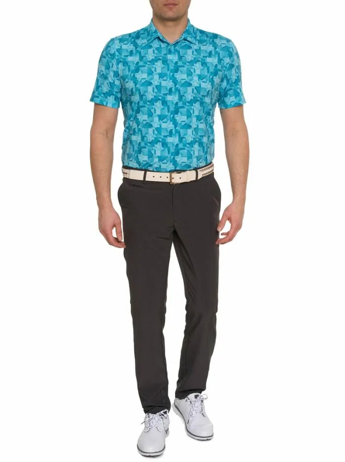 Robert Graham Polos and TShirts Men Davos Performance Polo Teal