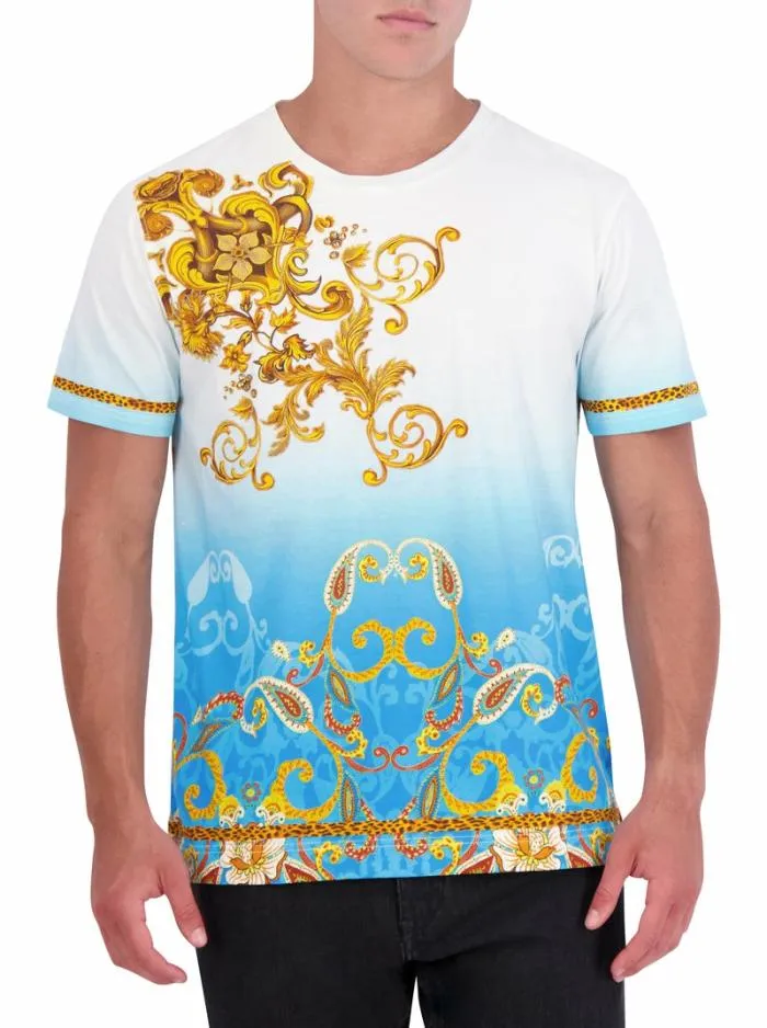 Robert Graham Polos and TShirts Men Limited Edition Golden Scrolls TShirt Multi Robert Graham Polos and TShirts Men Limited Edition Golden Scrolls TShirt Multi