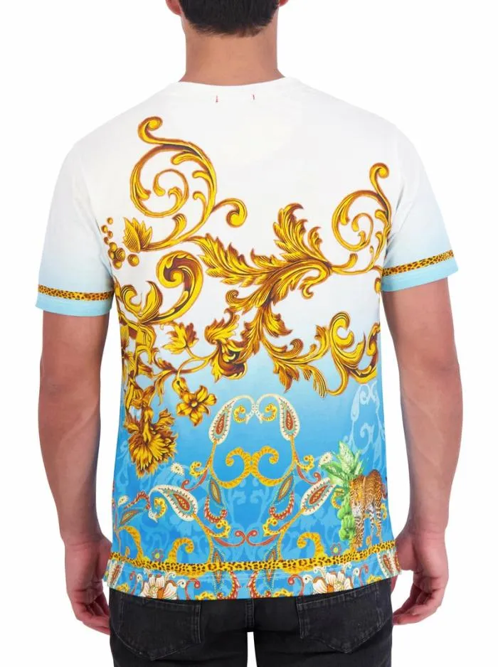 Robert Graham Polos and TShirts Men Limited Edition Golden Scrolls TShirt Multi