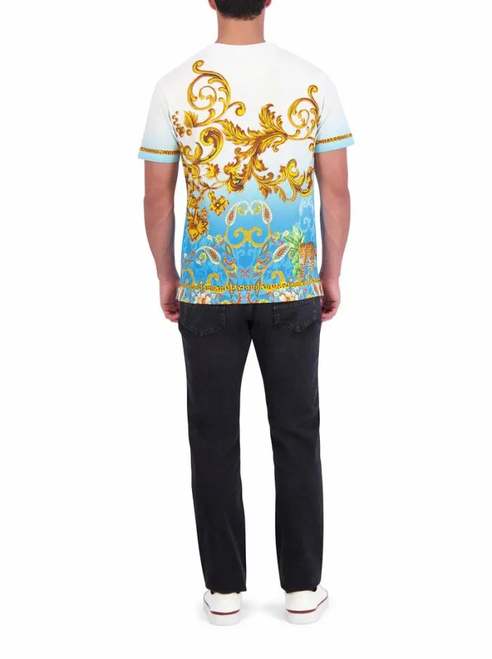 Robert Graham Polos and TShirts Men Limited Edition Golden Scrolls TShirt Multi