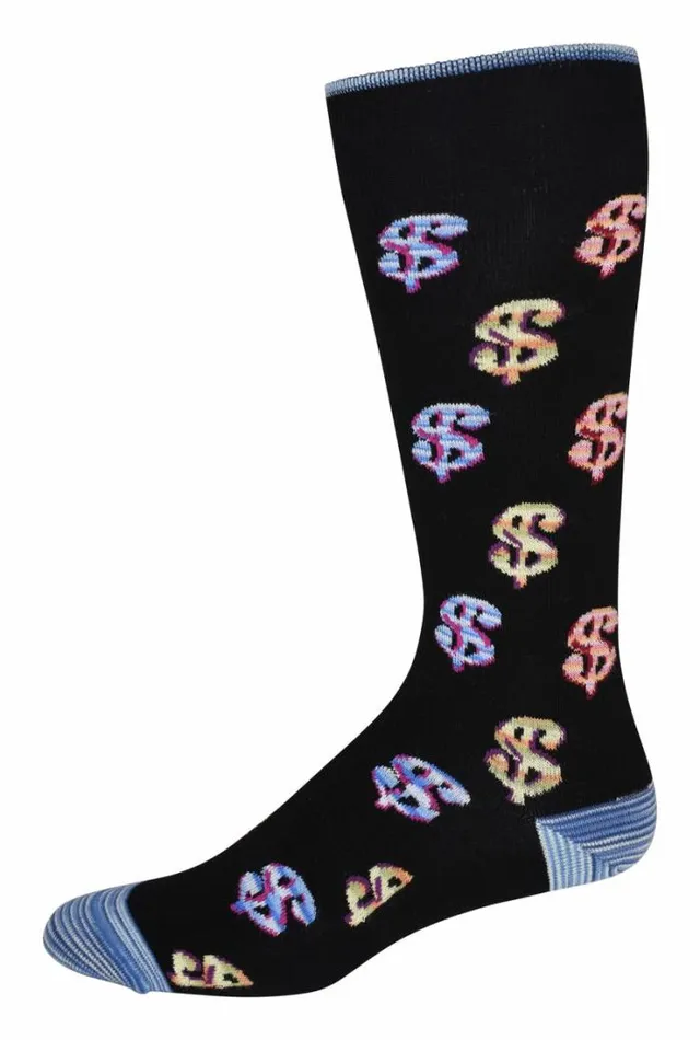 Robert Graham Socks Men ChaChing Sock Black
