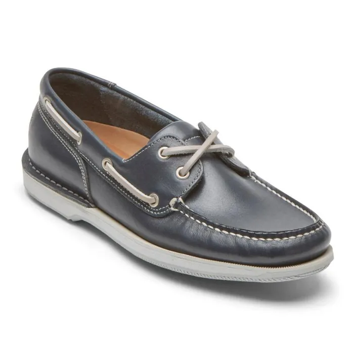 Rockport Boat Shoes Men Perth Boat Shoe Navy Leather